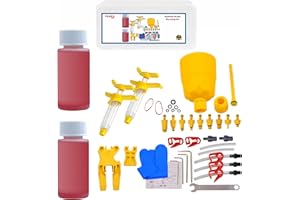 FAMEX RIDE® Bicycle Hydraulic Disc Brake Oil Bleed Kit For most Brakes ZOOM, SHIMANO, SRAM, AVID, TEKTRO, MAGURA, HAYES, Bike Brake Repair Tool Mineral oil included X2 60ml Mineral Oil