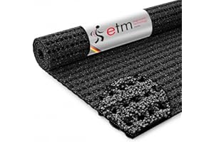 ‎ETM etm Sicherheitsmatte gegen Glätte - Outdoor Teppich mit Rutschfester Granulat Beschichtung - Antirutschmatte für Außenbereich - 120 cm Breite und viele Farben und Längen (1,5 m, anthrazit)