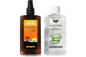 SPEEDYTAN Premium Tan Accelerator Tanning Oil & Aloe Vera- For Sunbed Use & Natural Tanning - Natural Tanning Accelerator With Carrot Extract - UK Based Brand