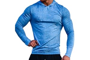 Muscle Alive Deportes Hombres Gimnasio Culturismo Sudaderas de con Capucha Fitness Chándales