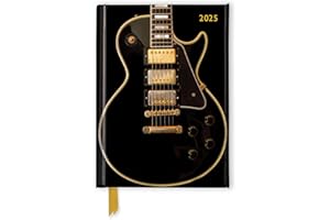 Black Gibson Guitar 2025 Luxury Pocket Diary Planner - Week to View: Original Flame Tree Publishing-Pocket Diary [Taschenkalender]