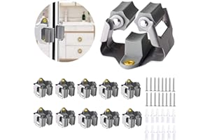 3-H Cuelga Escobas Pared 10 Piezas, Soporte Escobas Pared Acero Inoxidable Colgador Escobas y Fregonas 0,7MM Espesor Antideslizante, 5KG Soporte, Tornillos Incluidos para Cocina,Baño,Garaje,Jardín