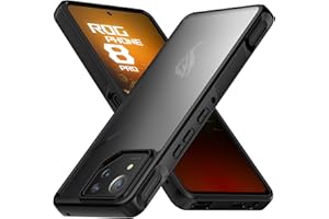 Foluu Etui na Asus ROG Phone 8/8 Pro - Slim Fit Półprzezroczysty matowy twardy tył z PC i miękki zderzak TPU, odporne na wstrząsy etui ochronne do Asus ROG Phone 8/8 Pro 2024 (czarne)