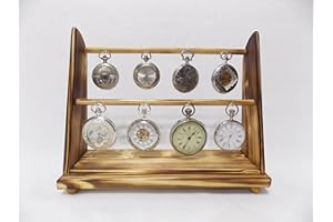 Inkwellinserts Holds 8 Pocket Watches Pocket Watch Stand, Rack, Holder, Desk top Display, fob Watch,Handcrafted Wood