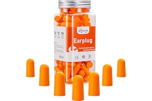LITETOUR 60 pares de tapones para los oídos para cancelación de ruido, tapones para los oídos de espuma ultra suave para dormir, ronquidos, cancelación de ruido, tapones reutilizables para los oídos