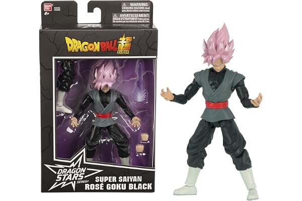 BANDAI - Dragon Ball Super - Figurine Super Saiyan Rosé Goku Black Dragon Star 17 cm - Figurine articulée Goku Black et Accessoires - Licence Officielle Dragon Ball - Jouet Enfant 4 Ans et + - 35866