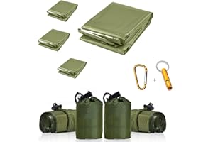 Ninth C Emergency Blankets 4 Pack Extra Large Thermal Mylar Foil Room Blanket Thermal Blanket for Hiking Outdoor Survival First Aid (Green)