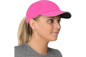 TrailHeads Women's Race Day Performance Running Cap, Lightweight & Quick Drying Mesh Sports Hat with Reflective Trim
