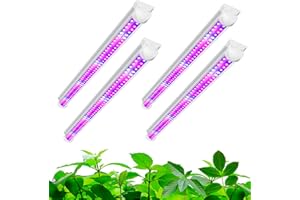 wolezek T8 Plant Lamp, 4 Pack Full Spectrum LED Plant Light for Indoor Plants, 6500K 660nm 450nm Red Blue White Grow Lights for Plants, Suitable for Indoor Greenhouse, Garden