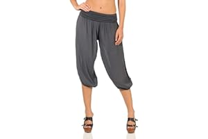 MALITO MORE THAN FASHION Malito Mujer Pantalón Bombacho Aladino Harem Pantalón Yoga Uni 1483