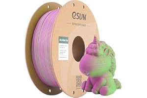 eSUN Dual Colour Mate Filamento, Filamento PLA Mate 1.75mm, Color Sin Brillo, Textura Esmerilada, Carrete de 1KG (2.2 LBS) Filamento de Impresión 3D para Impresoras 3D,Verde Rosa