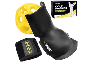 Quixion Golf Swing Trainer Ball, Golf Training Aids, Golf Swing Trainer, Golf Swing Training Aid, Smart Ball Posture Corrector With Corrective Wristband And Ball, Wrist Trainer For Golfer Beginner.