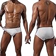 20 Packs Mens Cotton Disposable Underwear Panties Portable Briefs for Travel Fitness Hotel Spa Hospital Stays