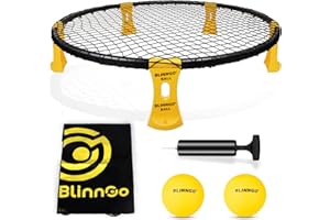 Gziztx Roundnet Ball Game Set, Includes Playing Net, Balls, Bag, Ball Pump and Rules, Outdoor Games for the Beach, Park, and Backyard