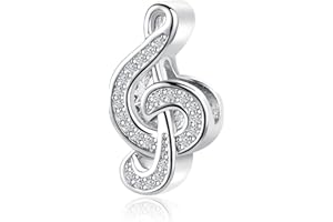 SBI Jewelry Treble Clef Music Charm for Bracelet Music Note Bead Pendant for Women Birthday Anniversary Compatible with Pandora Charm Bracelets