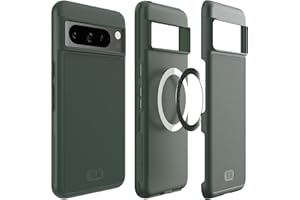 TUDIA MergeGrip zaprojektowane dla Google Pixel 8 Pro etui 2023, [kompatybilne z MagSafe] klasy wojskowej smukłe dwuwarstwowe etui na telefon z podwyższoną krawędzią (Pine Green)
