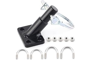 DDJ Bike Trailer Hitch Coupler, Universal Attachment for Schwinn & Instep Trailers, Black Metal Connector with Hardware