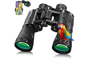 Zabatoco Binocolo Professionale 20x50, Binocolo per Adulti con Lenti FMC & Prismi BAK4 per Birdwatching, Escursionismo, Viaggi, Impermeabile Binoculars con Adattatore Smartphone