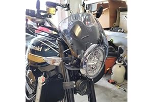 Lorababer Motorcycle Headlight Fairing Cover Windscreen Windshield Deflector Fly Screen Spoiler Screen Shield Compatible with K-awasaki Z900RS Z 900RS Z 900 RS 2018-2024 Accessories (Light Smoke)