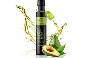 ‎NATULIO Natulio BIO Avocadoöl kaltgepresst 250ml - zur Ernährung sowie zur Hautpflege geeignet - reich an Vitamin E und ungesättigten Fettsäuren - zertifiziert nach DE-ÖKO-006