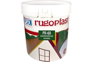 Rugoplast - Revestimiento rugoso elástico efecto picado PR-60, Blanco, 23 Kg