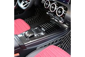 DIYUCAR Fibra de carbono estilo ABS coche consola central protección marco ajuste para Benz A clase W177 2019 accesorios