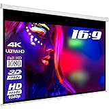 ESMART Economy EXR Rollo-Leinwand [Größenauswahl] 200 x 113 cm (90") | Format 16:9 | Heimkino Beamer Projektionsleinwand…