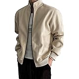 Style cruw Men’s Stylish Front Zip Sweatshirt Full Zip Pullover for Casual Wear, Warm Fleece Winter Sweatshirt, Trendy Streetwear Lightweight Casual Wear Hoodies: 