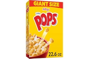 Kellogg's Corn Pops Céréales pour petit-déjeuner, 8 vitamines et minéraux, collations pour enfants, taille géante, originale, boîte de 640,7 g (1 boîte)