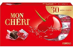 Ferrero Mon Chéri – Crunchy Chocolate, Fruity Liqueur and an Aromatic Cherry – 1 Pack of 30 Individual Pralines