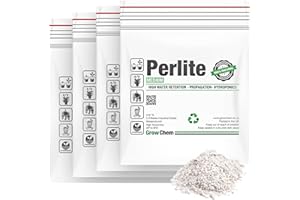 Grow Chem Perlite For Plants 20L (4x5L Resealable Bag) – Medium Grade (2-5mm) Perlite Potting Mix- Quality Growing Medium for Root Growth - Indoor & Outdoor Seeds & Plants