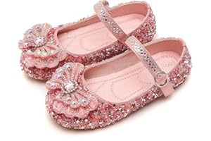 LOBTY Dziewczyna Buty Księżniczka Cekiny Crystal Ballerina Buty Sandały Ślub Bal Urodziny Party Boże Narodzenie Halloween Karnawał Buty dla dzieci Niebieski Różowy EU23-36