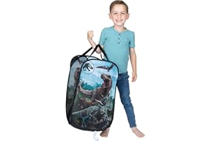 FRANCO Jurassic Room - Cestino pieghevole con apertura a scomparsa, taglia unica, Jurassic World