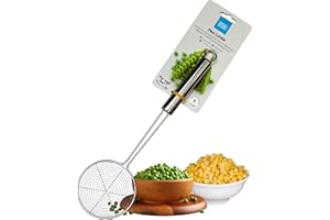 Taylors Eye Witness Stainless Steel Pea Ladle – Wire Skimmer Spider Strainer Spoon for Frying, Draining and Scooping – Heat-Resistant Spiral Mesh Ladle for Vegetables, Pasta, Dumplings and Deep Frying