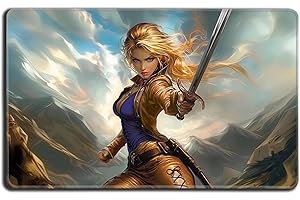 Digital Sorcery Studio TCG Playmat for MTG, Magic: The Gathering, Final Fantasy, One Piece & Commander – Custom Card Game Mat for Playing Cards, Decks & Sleeves (Anime Rune Knight)