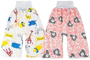 MOEMOE BABY Pantalones para Pañales Niño Pantalones de Entrenamiento Reutilizables Calzones de Entrenamiento Algodón, 2 Piezas