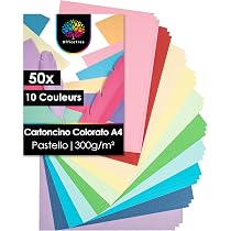 Cartoncini Colorati A4 DJP - 50 Fogli Da 160 G/mq, Colore Verde Scuro