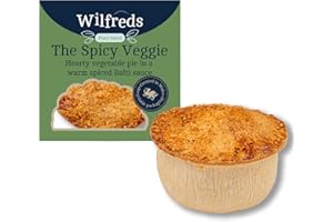 Wilfreds 6 Spicy Vegetable Pies - Indulge in the Ultimate Vegetarian Delight with Our Mouthwatering Vegan Pies - 6 Delicious 270g Pies Filled with our Delicious, Flavourful, and Nutritious Ingredients