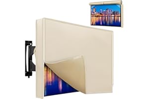 2WIN2BUY Outdoor-TV-Abdeckung, 132 bis 139 cm, wetterfest, wasserdicht, für den Außenbereich, robuste 600D-Oxford-TV-Abdeckungen, Outdoor-Displayschutzfolien mit Reißverschlüssen für Flachbildschirme