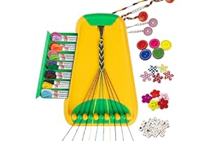 MARLRIN Freundschaftsarmbänder Selber Machen, Freundschaftsbänder Bastelset für Mädchen im Alter von 6-12 Jahren, Armbänder Selber Machen für Kinder, friendship bracelet kit Geburtstagsgeschenk (gelb+grün)