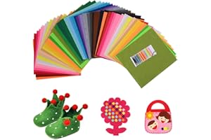 HellDoler Feltro Colorato Fogli Feltro Colorato 40 Colori 28 * 30 cm Pannolenci Colorati per DIY Mestieri per Bambini
