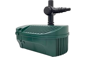 Fish Mate 3000 Submersible Garden Pond Pump - Up to 3000 Litre Flow Rate Per Hour, Energy-Efficient Design with Anti-Clog Filter and Durable Ceramic Bearings