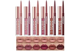 SKYNEST 12 Pz Matita Labbra Matte E Set Di Rossetto 24 Ore Nudi Impermeabile Bellezza Trucco Kit Lipgloss Liptints Per Le Donne Matita Rossetto Lifter Regali