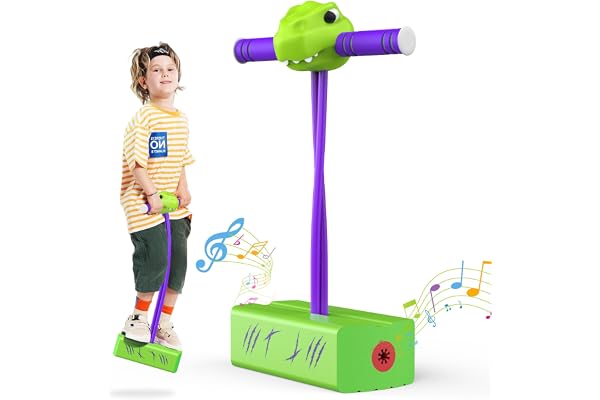 Toyzey Jouets Garçons 3-12 an Ballon saute Enfant 3-6 Pogo Jumper Jeu 3-8 Exterieur Jouets Enfants 6-10 Cadeaux Garçons 3-12