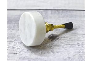 ARTISNO Lot de 6 boutons ronds en marbre, boutons d'armoire modernes, matériel décoratif, quincaillerie de meubles, poignées d'armoire, poignées de commode, lot de 6