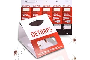 DETRAPS Trampas Adhesivas para Cucarachas Extra-Fuertes, Profesional con Atrayente Alimentario – Sin Veneno ni Biocidas, Apto para Mascotas, Fabricadas en Europa, Ideal para Casa (15 Unidades)