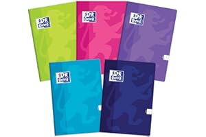 Oxford Touch zeszyt szkolny A5, 32 arkusze, w kratkę, 10 sztuk, mieszanka kolorów