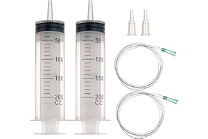 LMYKH Grande cilindro in plastica da 200 ml con tubo per laboratori scientifici, irrigazione giardino, industria (2, 200 ml).