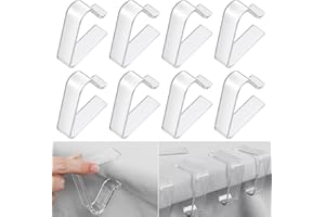 MEMOEVER 8Pcs Plastic Table Cloth Clips, Clear Outdoor Picnic Tablecloth Clips, Transparent Table Clip for Christmas Home Wedding Party Indoor Outdoor Camping