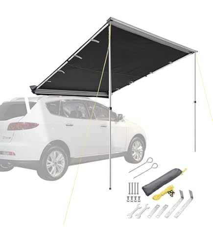 Truck Awning AlloTemlass Portable Car Awning (3m X 2m